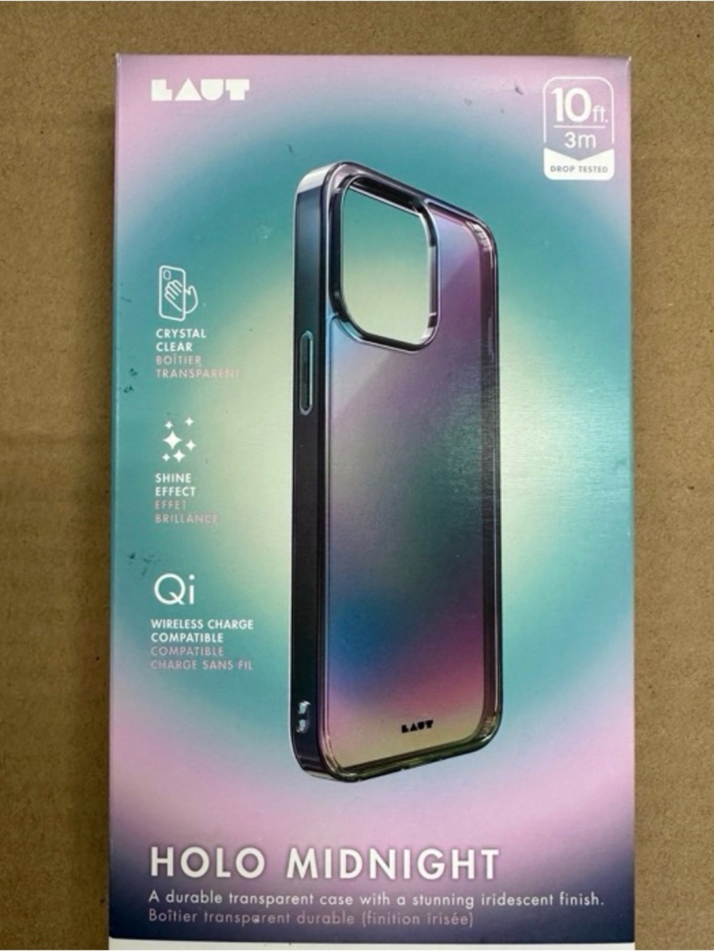 Holo Midnight Iridescent Clear IPhone 13 Pro Max Case - Pink/Blue